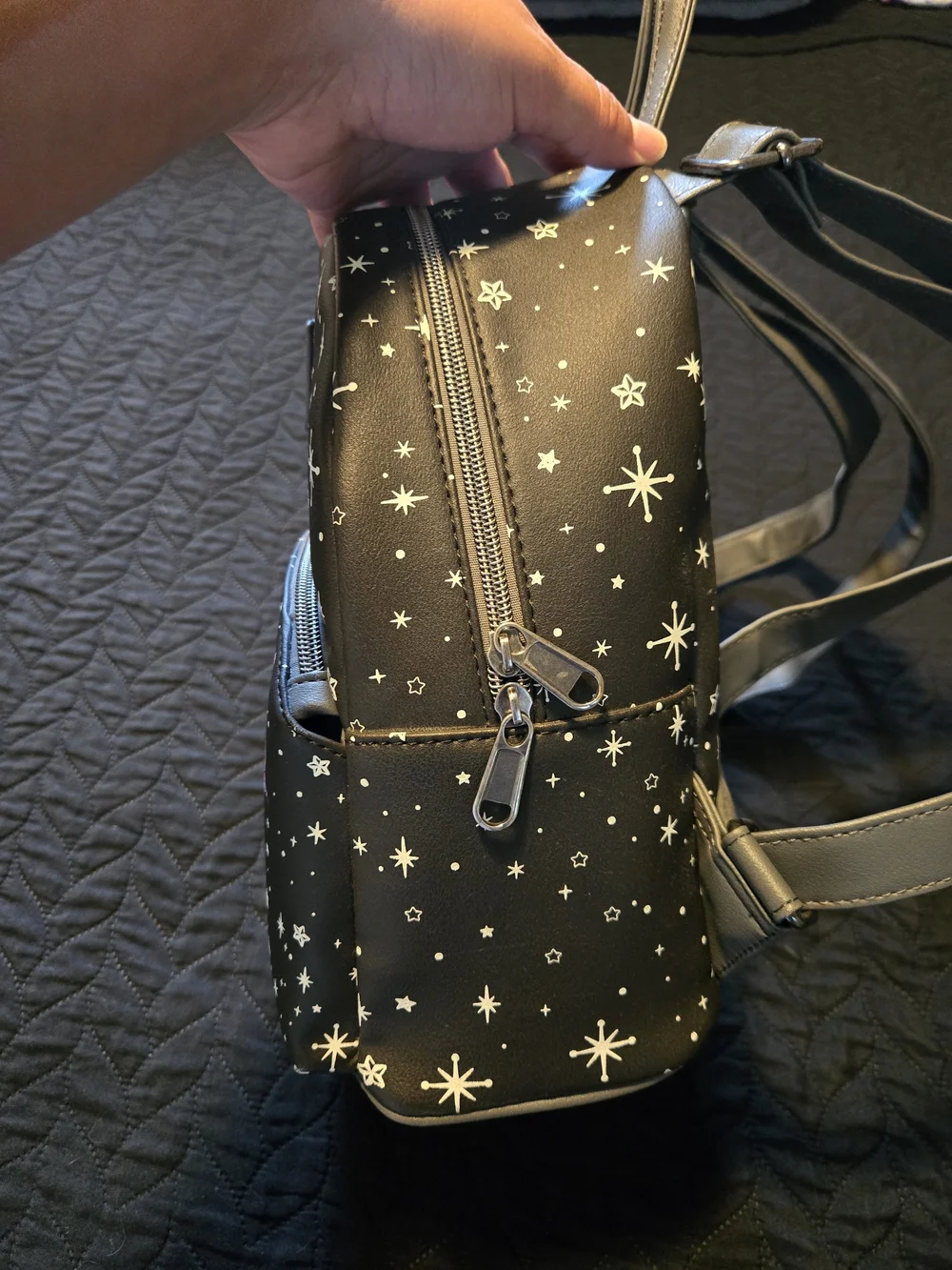 Loungefly Kuromi Crystal Ball Glow-In-The-Dark Mini Backpack & Makeup Bag
